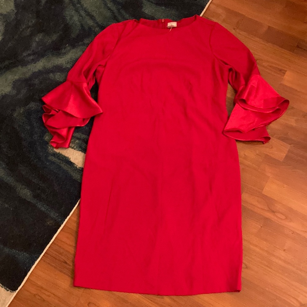 NEW Chico’s midi dress with trumpet sleeves